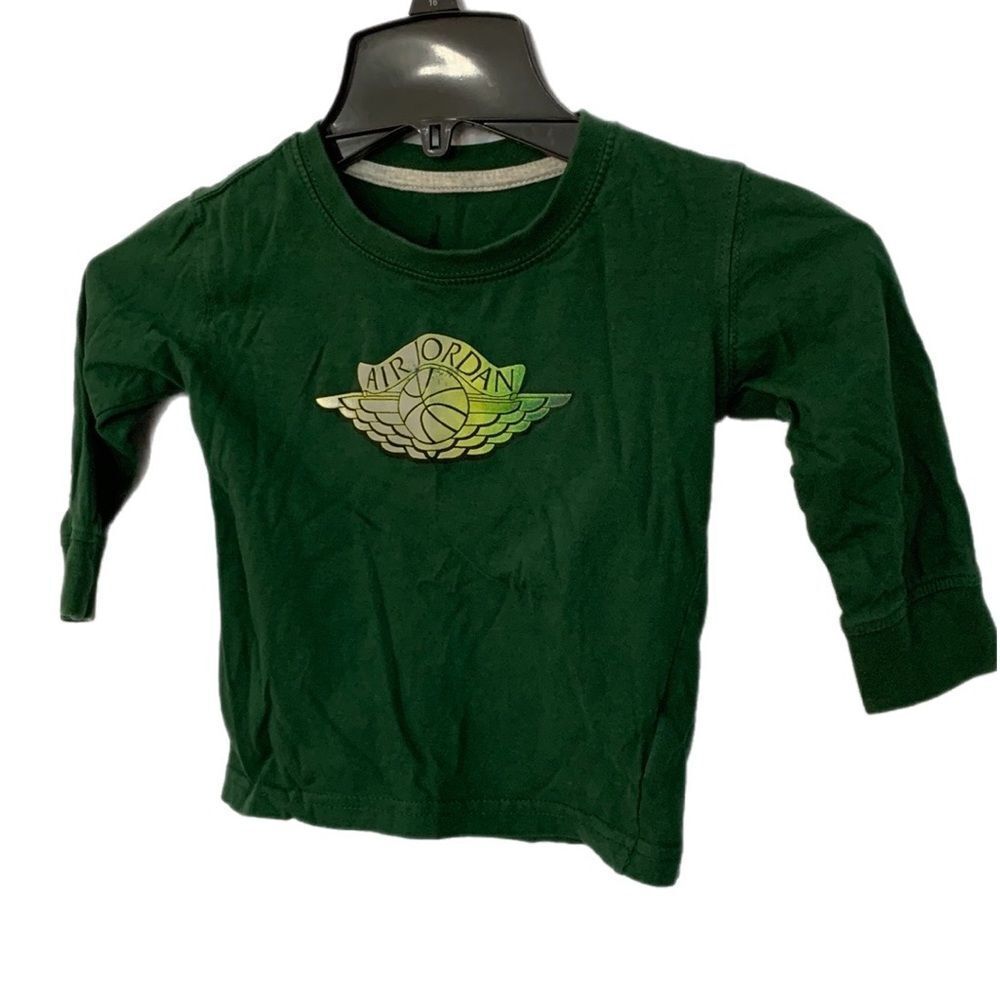 AIR JORDAN | Vintage Toddler Boys Green Long Sleeve T-SHIRT 2T